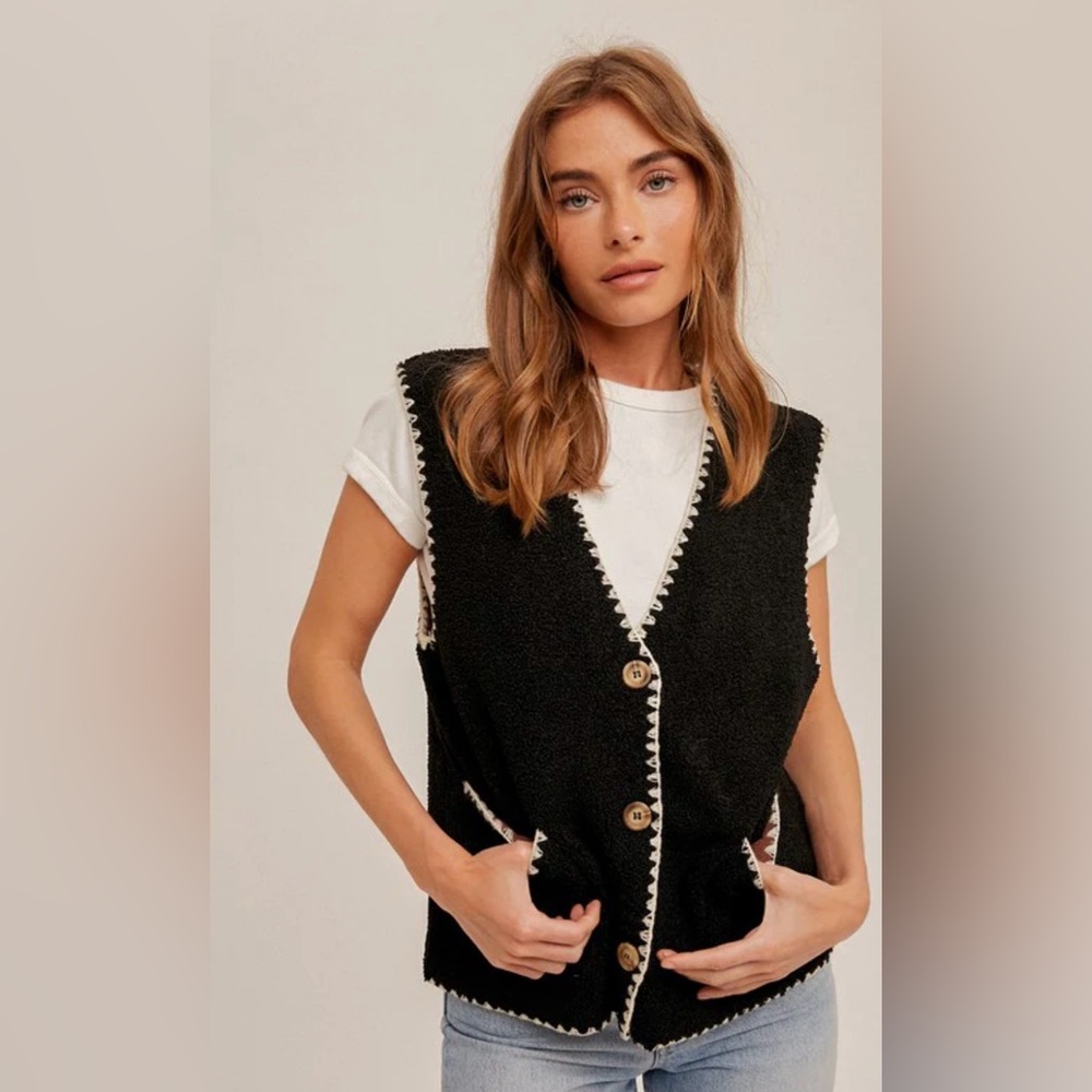 Fleece lined vest top